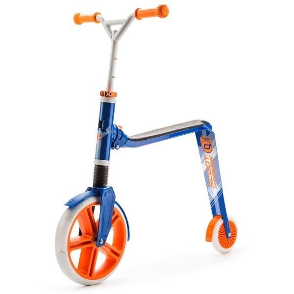Самокат Scoot&Ride HIGHWAYGANGSTER белый/синий/оранжевый (SR-216265-WHITE-BLUE-ORANGE)фото