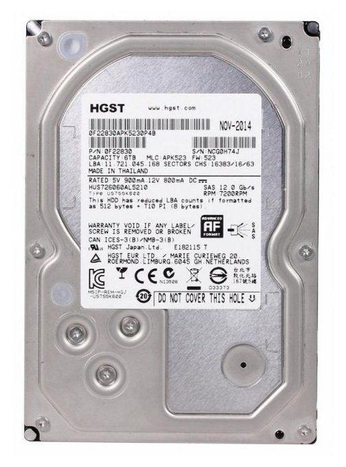 Жесткий диск внутренний HGST HDD SATA 2TB 7200RPM 6GB/S/128MB 7K2 (1W10002) фото