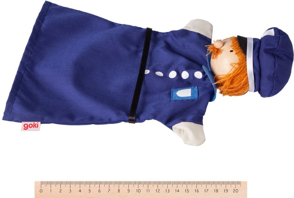 Лялька-рукавичка goki Поліцейський (51646G)фото3