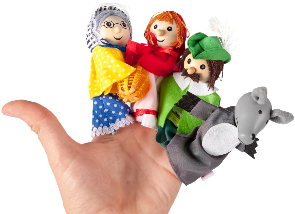 Набір ляльок goki для пальчикового театру Червона шапочка (51898G)фото2