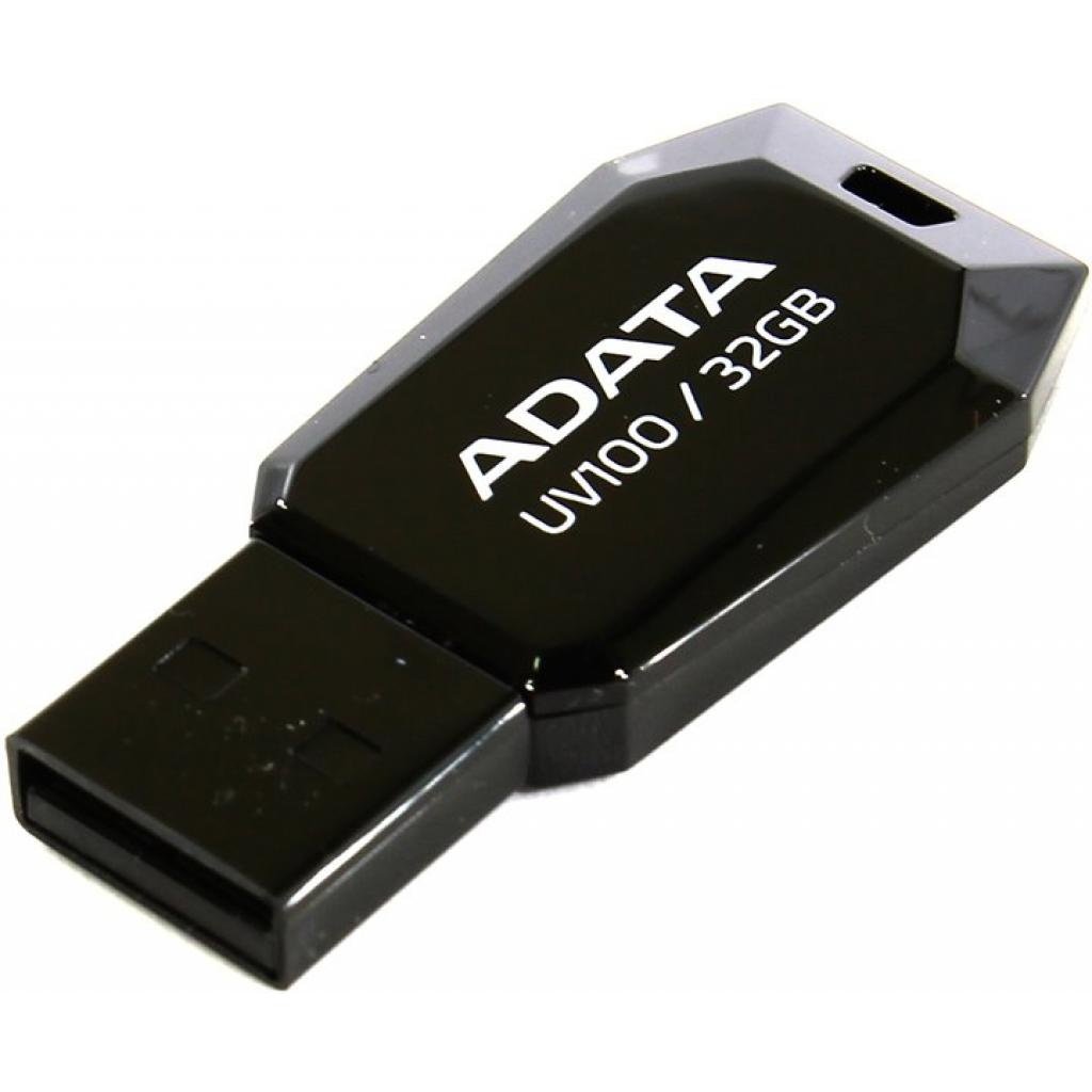 Накопитель USB 2.0ADATA UV100 32 GB Black (AUV100-32G-RBK) фото 3