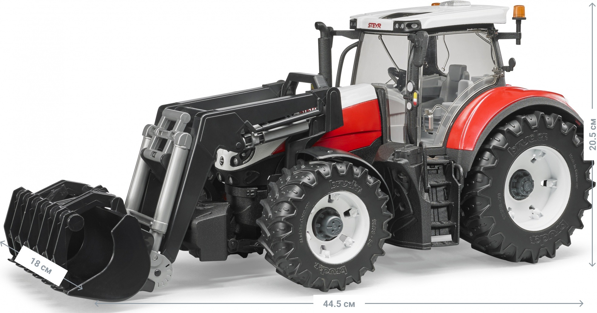 Трактор BRUDER 1:16 Steyr 6300 Terrus с погрузчиком (3181) фото 