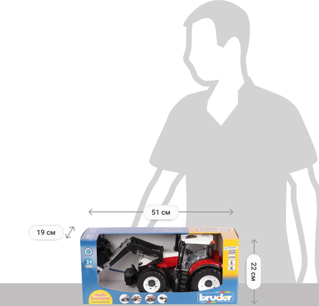 Трактор BRUDER 1:16 Steyr 6300 Terrus с погрузчиком (3181) фото 