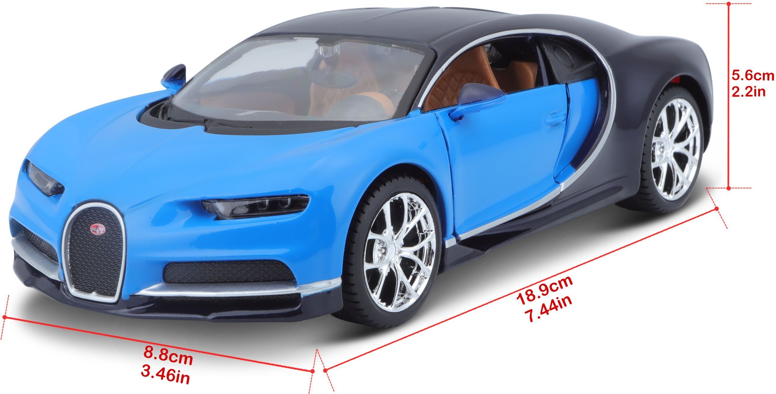 Автомодель MAISTO 1:24 Bugatti Chiron (31514 met. Blue)фото14