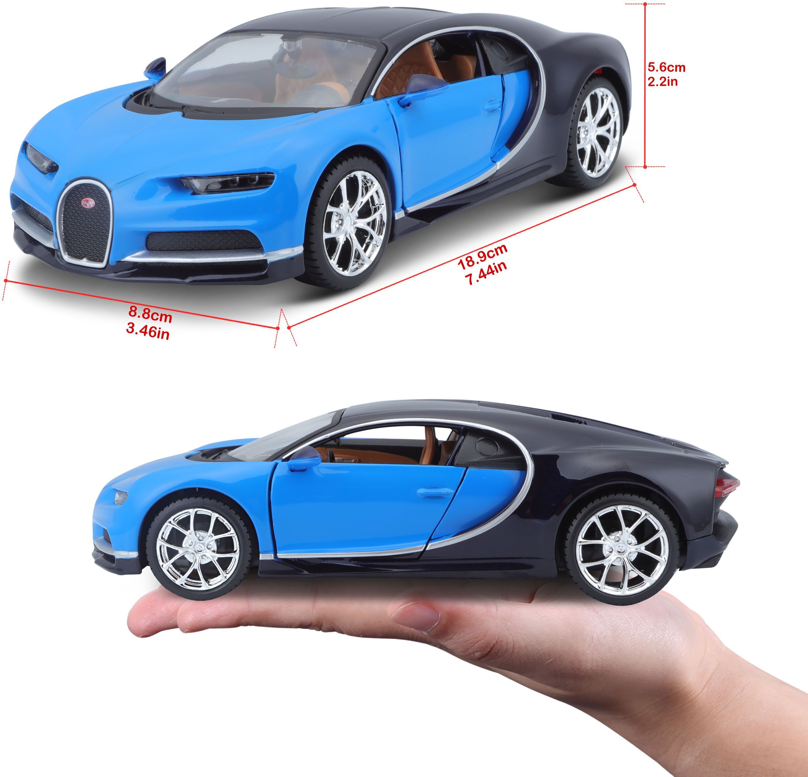 Автомодель MAISTO 1:24 Bugatti Chiron (31514 met. Blue)фото15