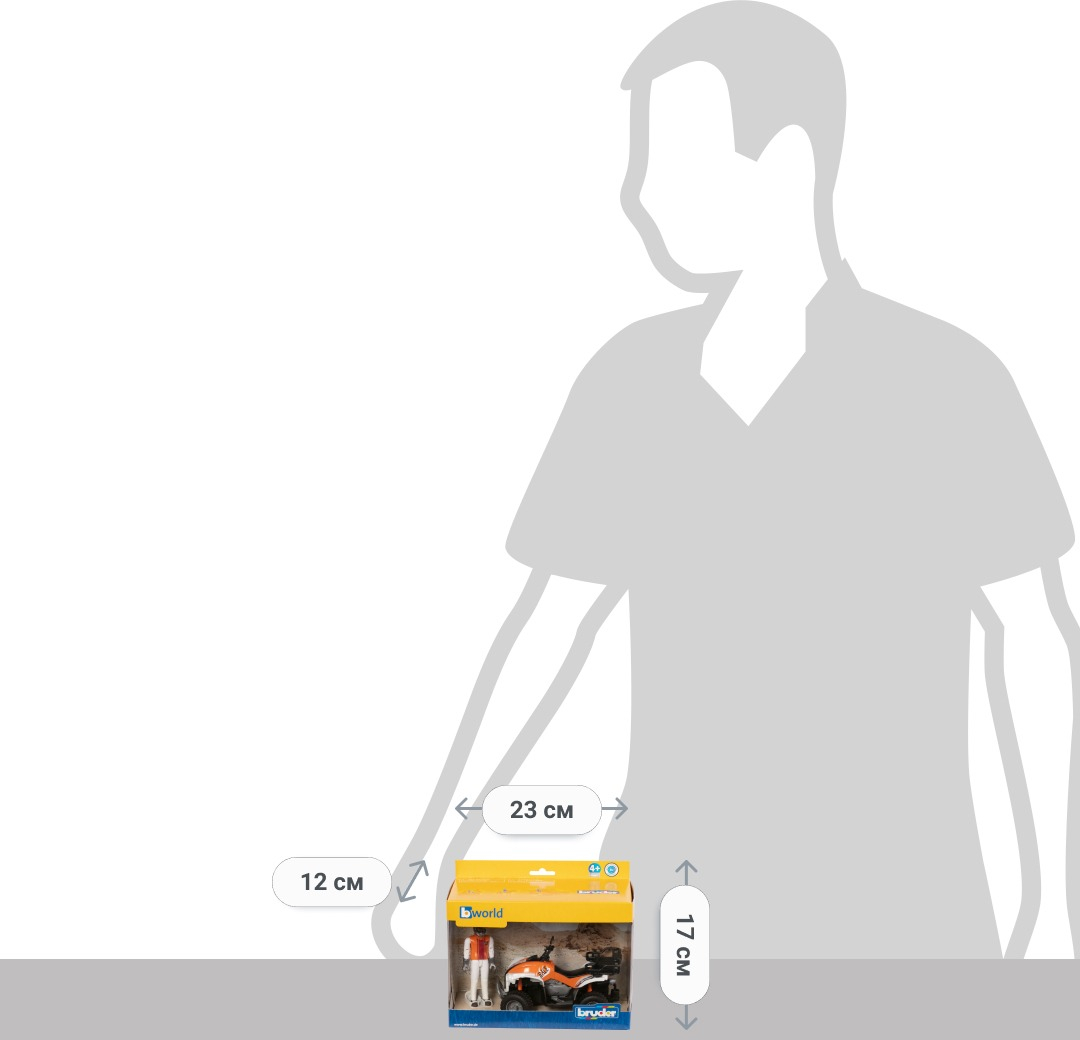 Квадроцикл BRUDER + фигурка водителя (63000) фото 6