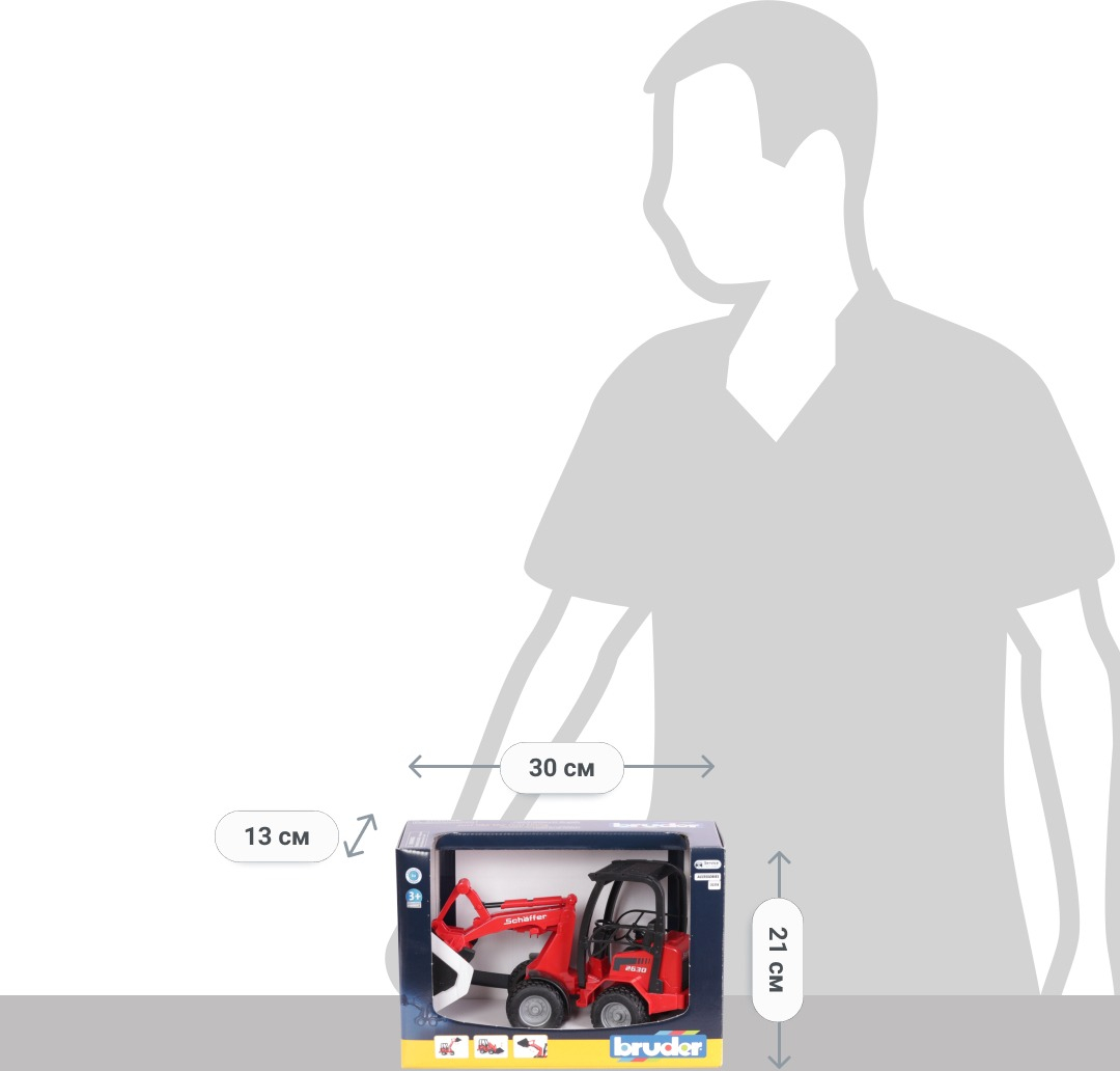 Мини-погрузчик BRUDER 1:16 Schaffer Compact 2034 (2190) фото 2