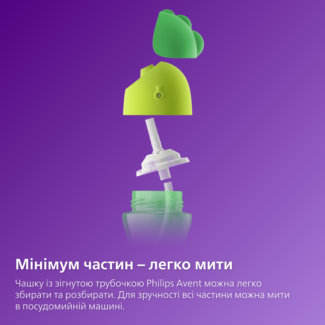 Чашка AVENT з трубочкою 210 мл. 9 + синій (SCF796/01)фото