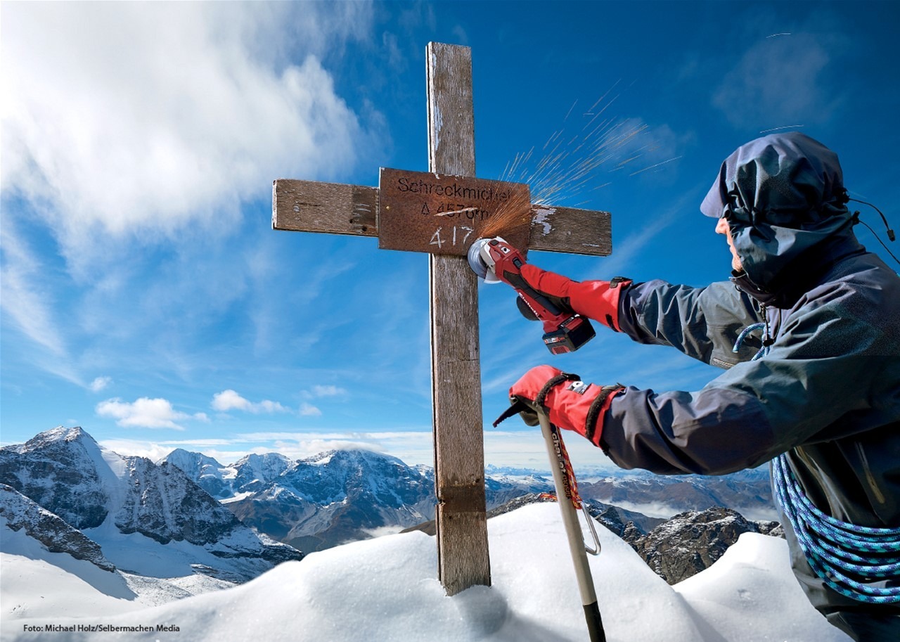 Акумуляторна кутова шліфмашина Einhell X-Change TE-AG 18 Li Solo (без акумулятора і зарядного пристрою)фото