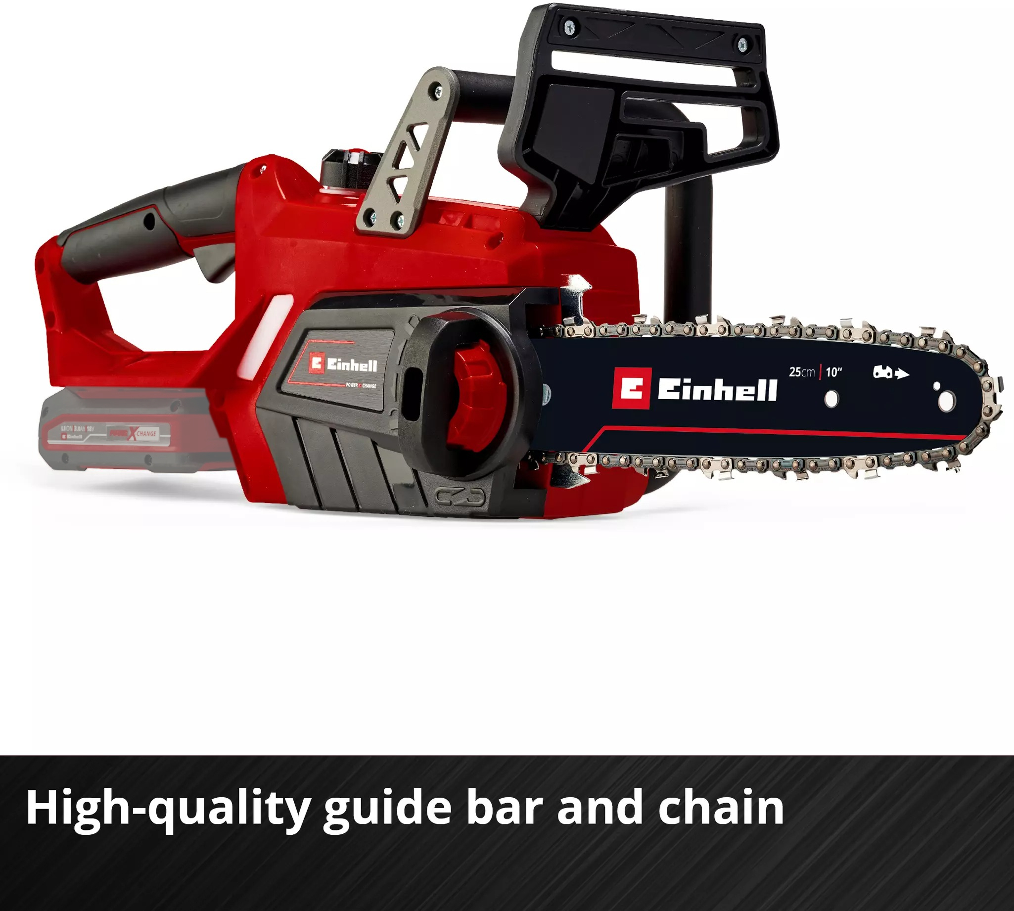 Аккумуляторная цепная пила Einhell X-Change GE-LC 18 Li Solo (без аккумулятора и зарядного устройства) фото 