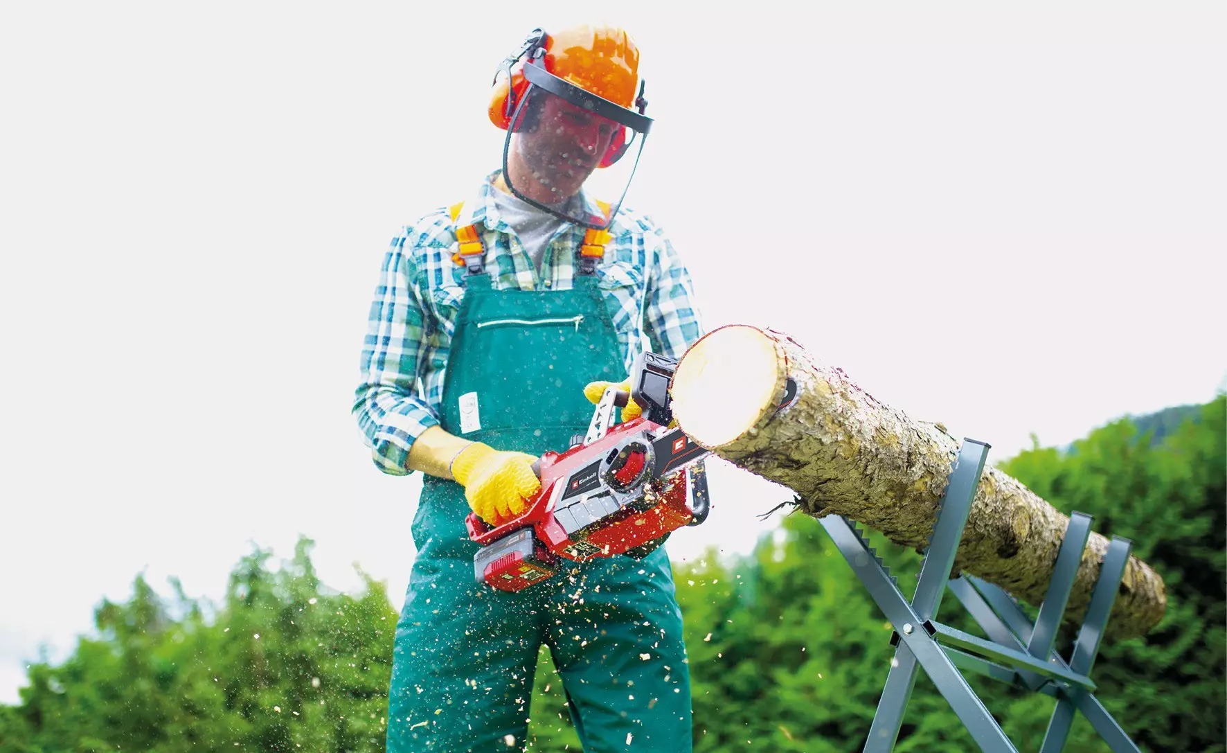 Аккумуляторная цепная пила Einhell X-Change GE-LC 18 Li Solo (без аккумулятора и зарядного устройства) фото 