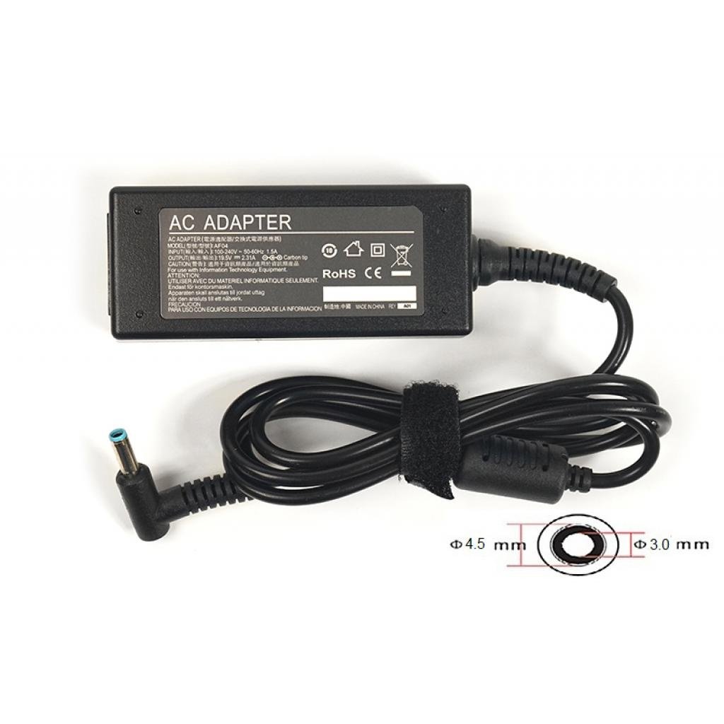 Блок живлення для ноутбуків PowerPlant HP 220V, 19.5V 45W 2.31A фото2