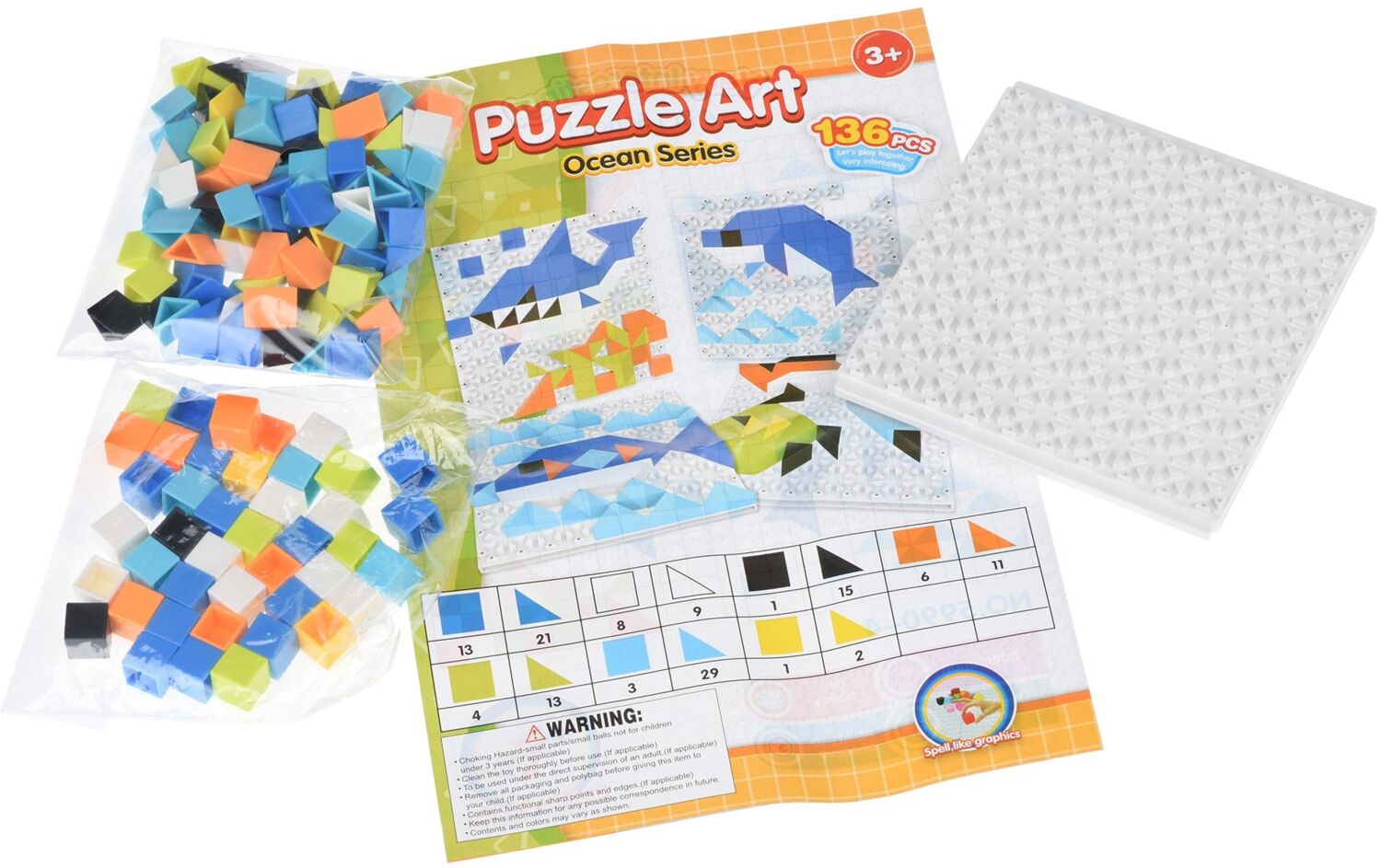 Пазл Same Toy Puzzle Art Ocean serias 136 елементів (5990-4Ut)фото