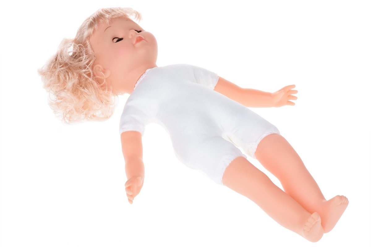 Кукла Same Toy 45 см белое платье с голубым в клеточку 8010BUt-2 фото 4