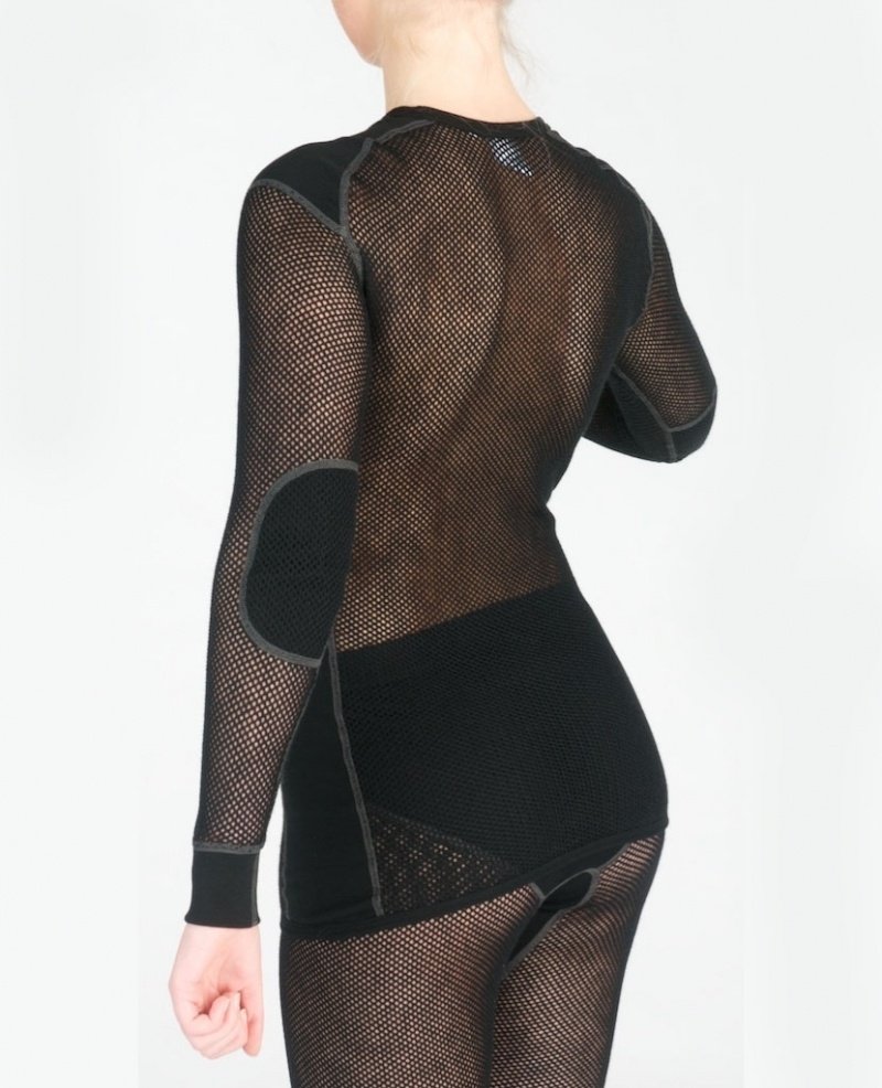 Термокофта женская Aclima WoolNet 120 Crew Neck Women Jet Black L фото 2