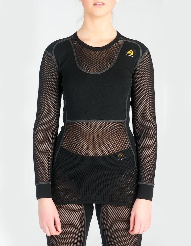 Термокофта женская Aclima WoolNet 120 Crew Neck Women Jet Black L фото 3