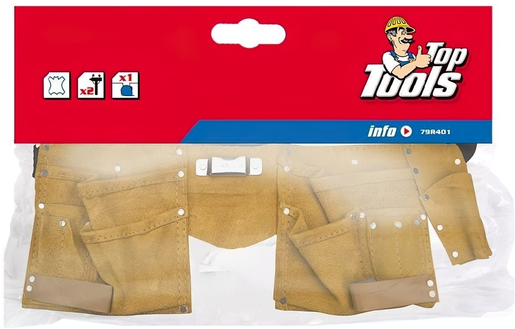 Пояс монтажника Top Tools, 10 кишень (79R401)фото