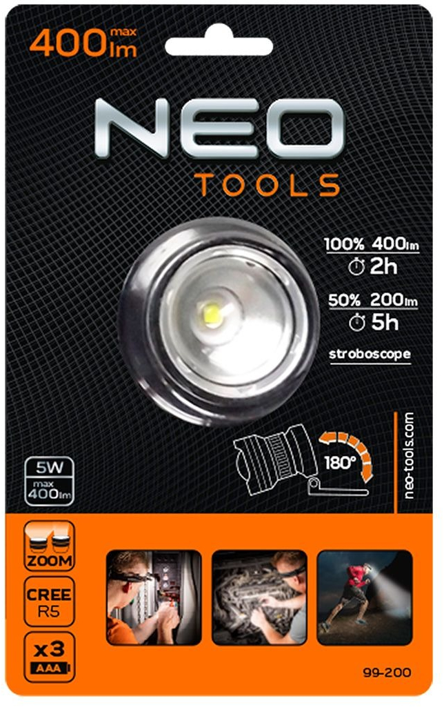 Ліхтарик налобний Neo Tools (99-200)фото4