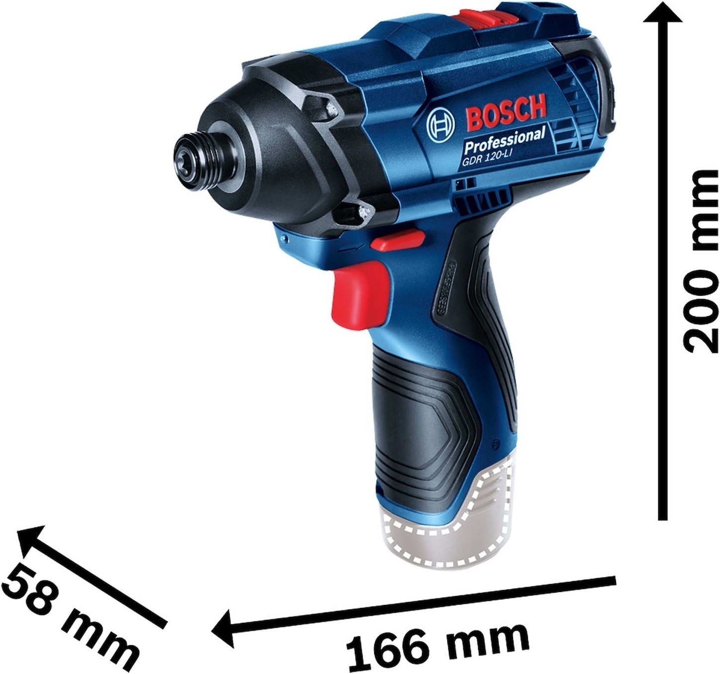 Гайковерт ударный Bosch GDR 120-LI без АКБ та ЗП (06019F0000) фото 