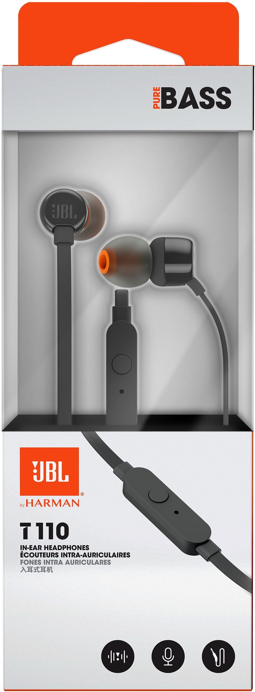 Наушники JBL T110 Black (JBLT110BLK) фото 