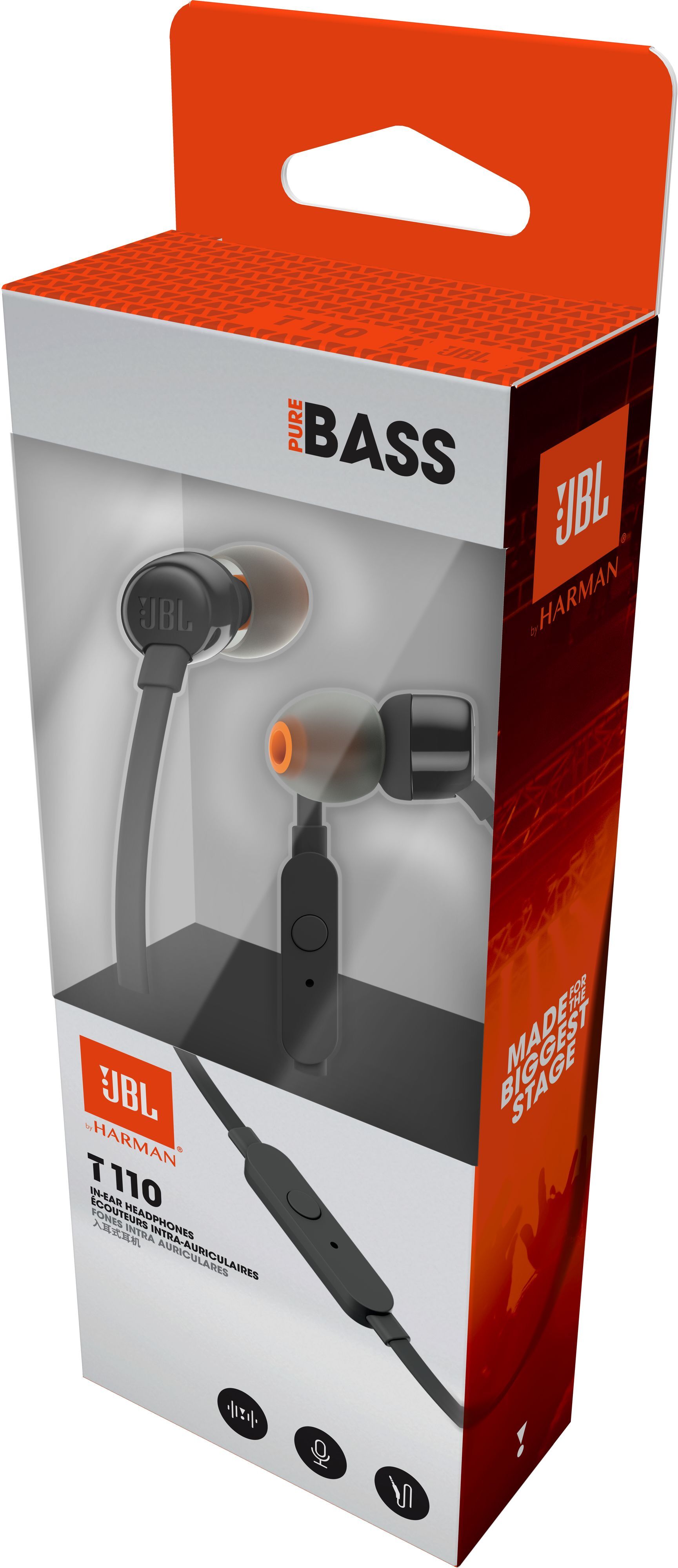 Наушники JBL T110 Black (JBLT110BLK) фото 