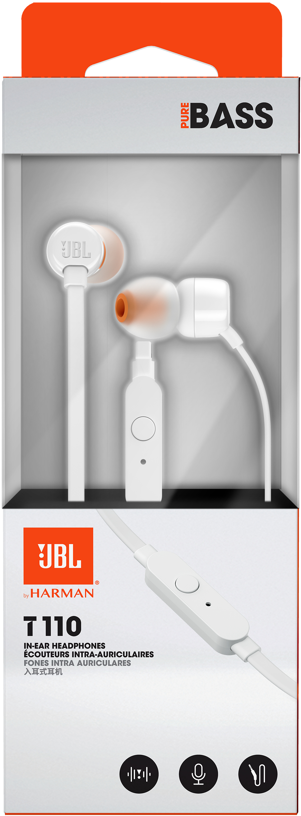  Навушники JBL T110 White (JBLT110WHT) фото8