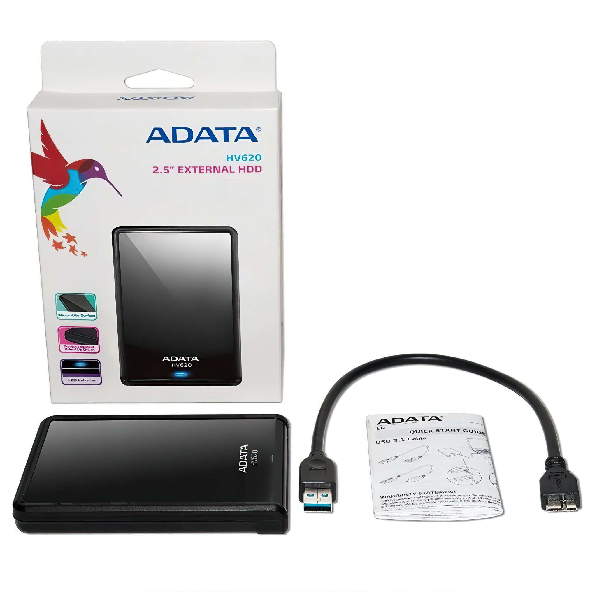 Жесткий диск ADATA 2.5" USB 3.0 HV620S 4TB Slim Black (AHV620S-4TU31-CBK) фото 5
