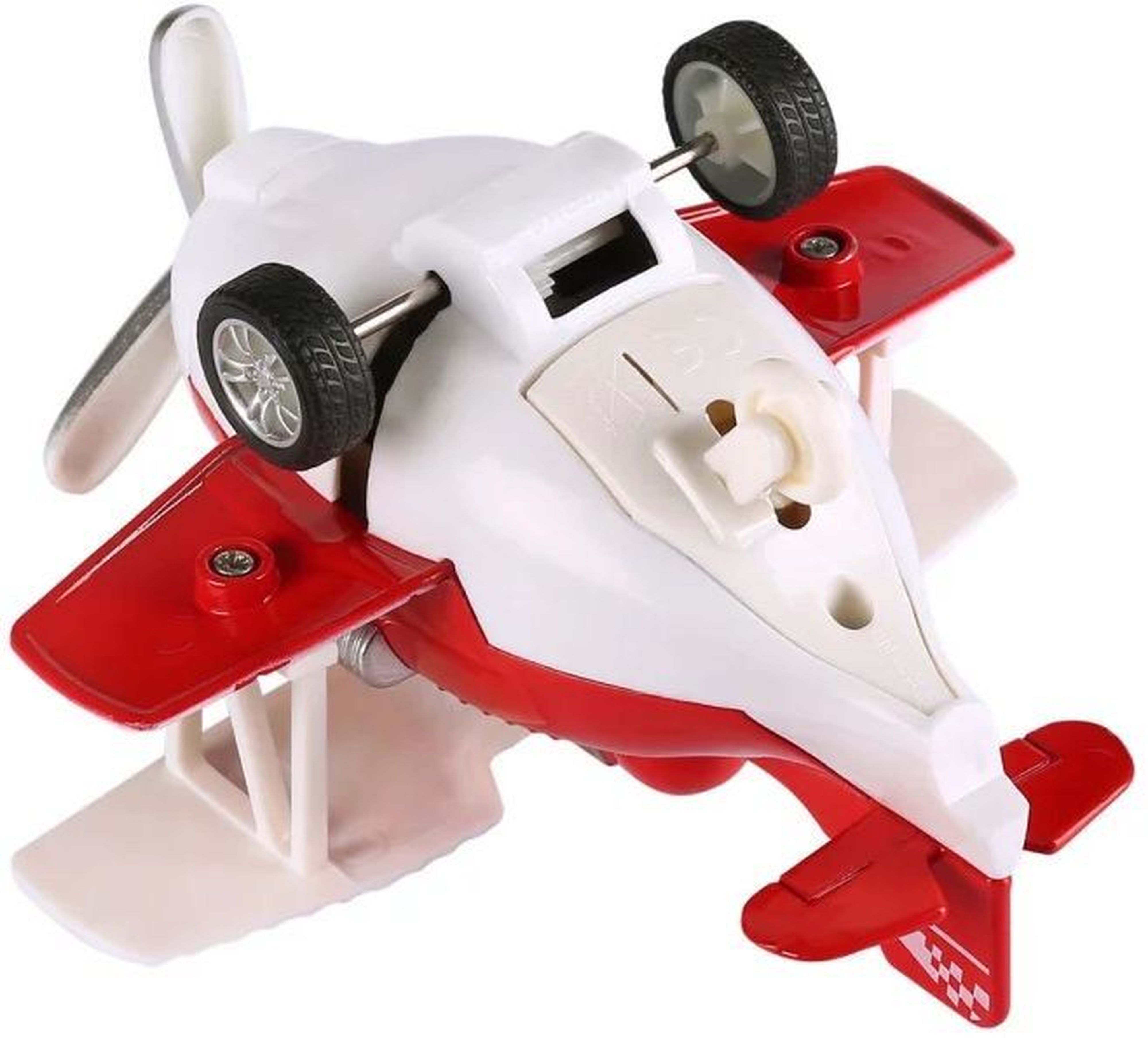 Літак металевий інерційний Same Toy Aircraft червоний зі світлом і музикою (SY8012Ut-3)фото2
