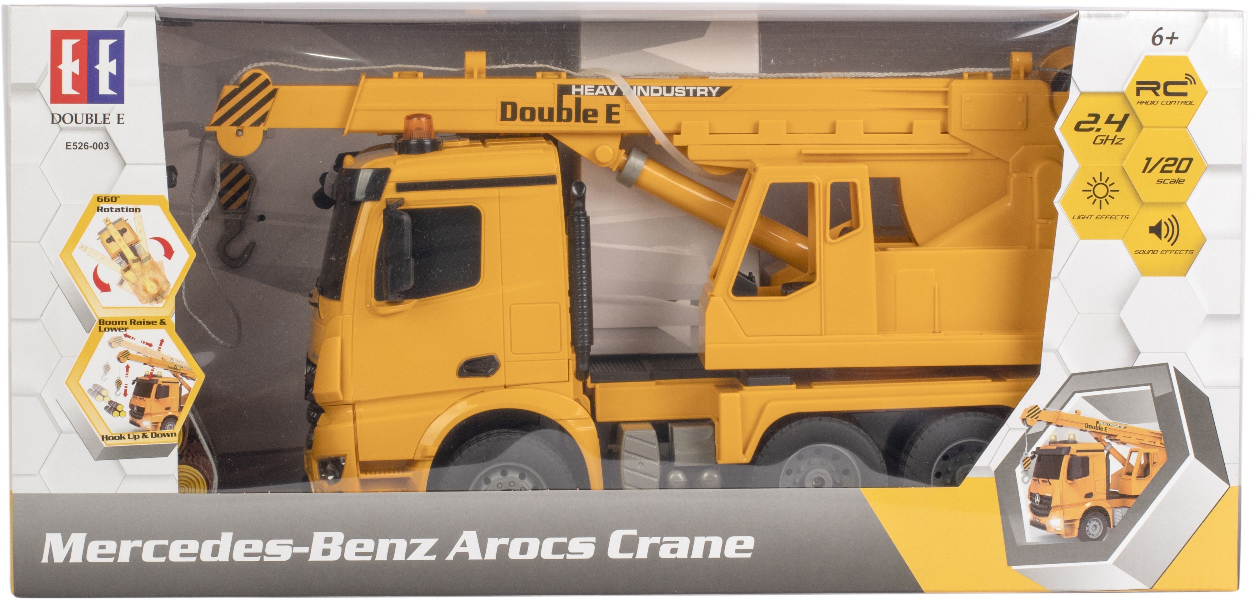 Машинка на р/к Підйомний кран Mercedes-Benz 1:20 (E526-003)фото7