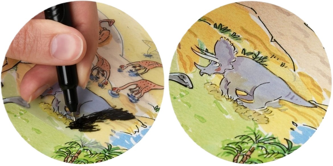 Набір перекладних наклейок Scribble Down з онлайн додатком Динозаври (SD22)фото3