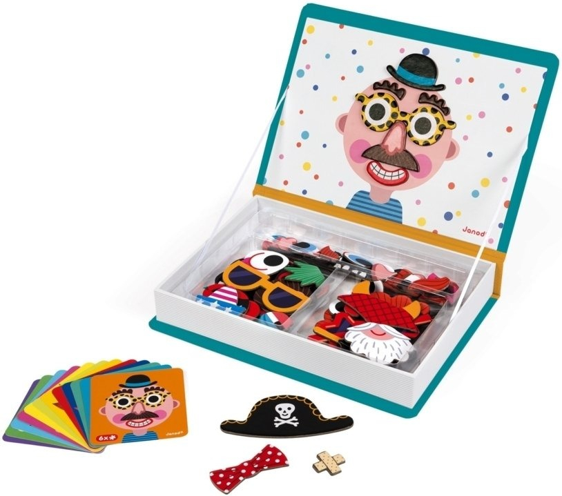 Магнитная книга Janod Смешные лица - мальчик (J02716) фото 3