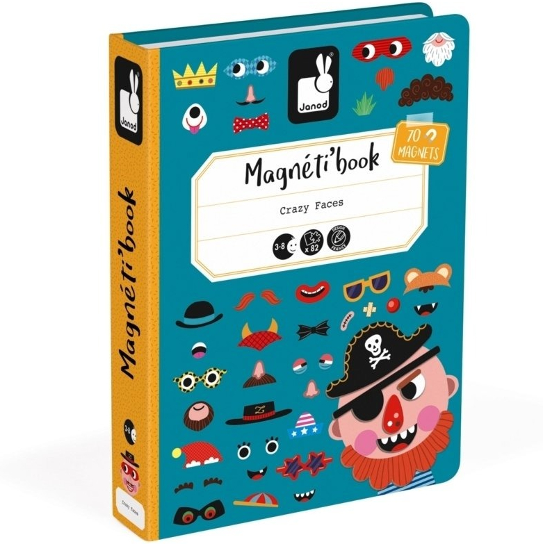 Магнитная книга Janod Смешные лица - мальчик (J02716) фото 5