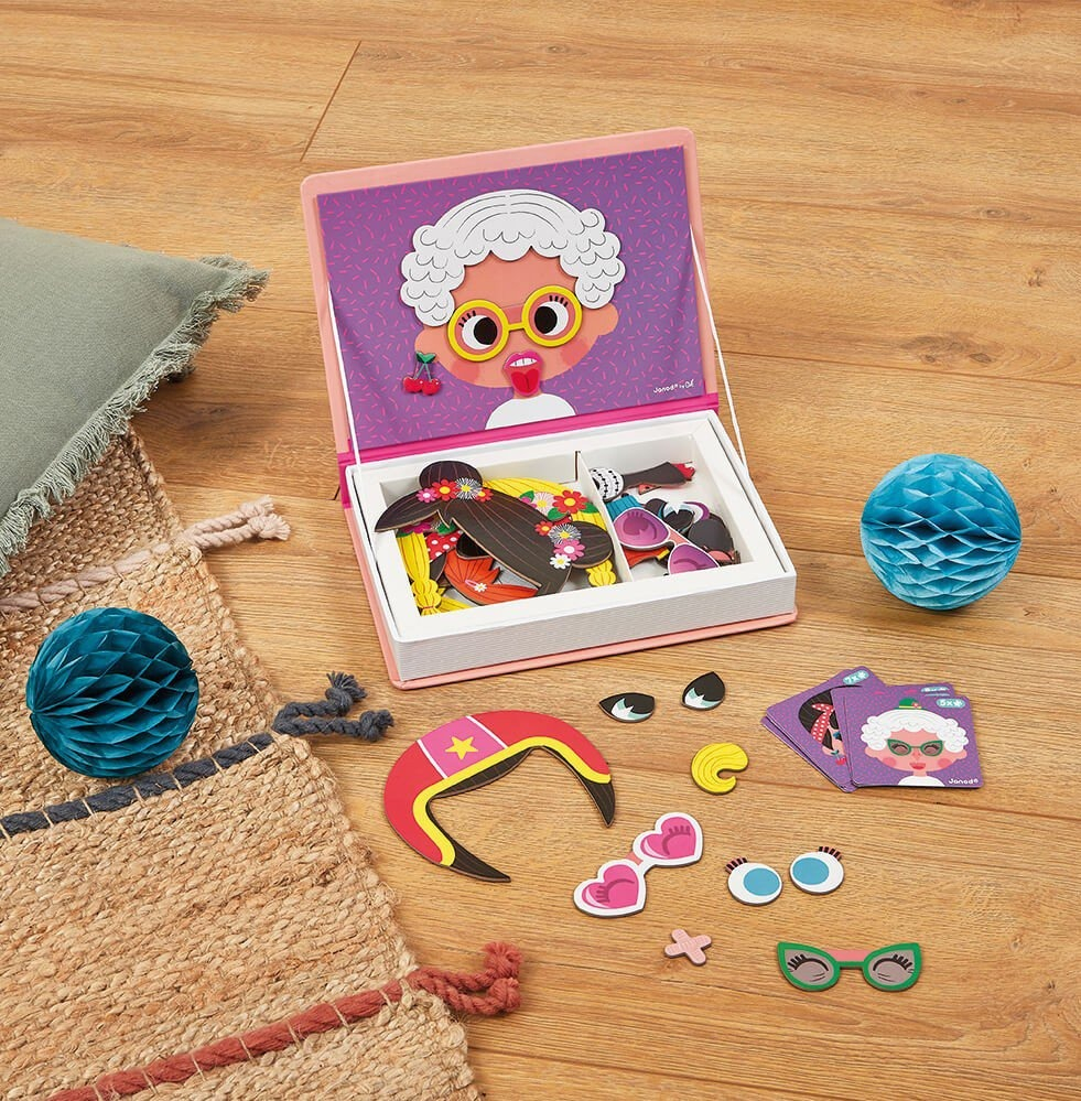 Магнитная книга Janod Смешные лица - девочка (J02717) фото 6