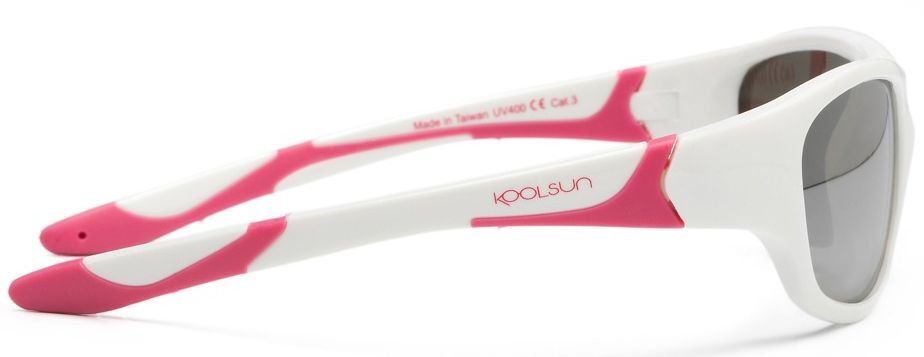 Детские солнцезащитные очки Koolsun Sport бело-розовые (Размер 6+) (KS-SPWHCA006) фото 2