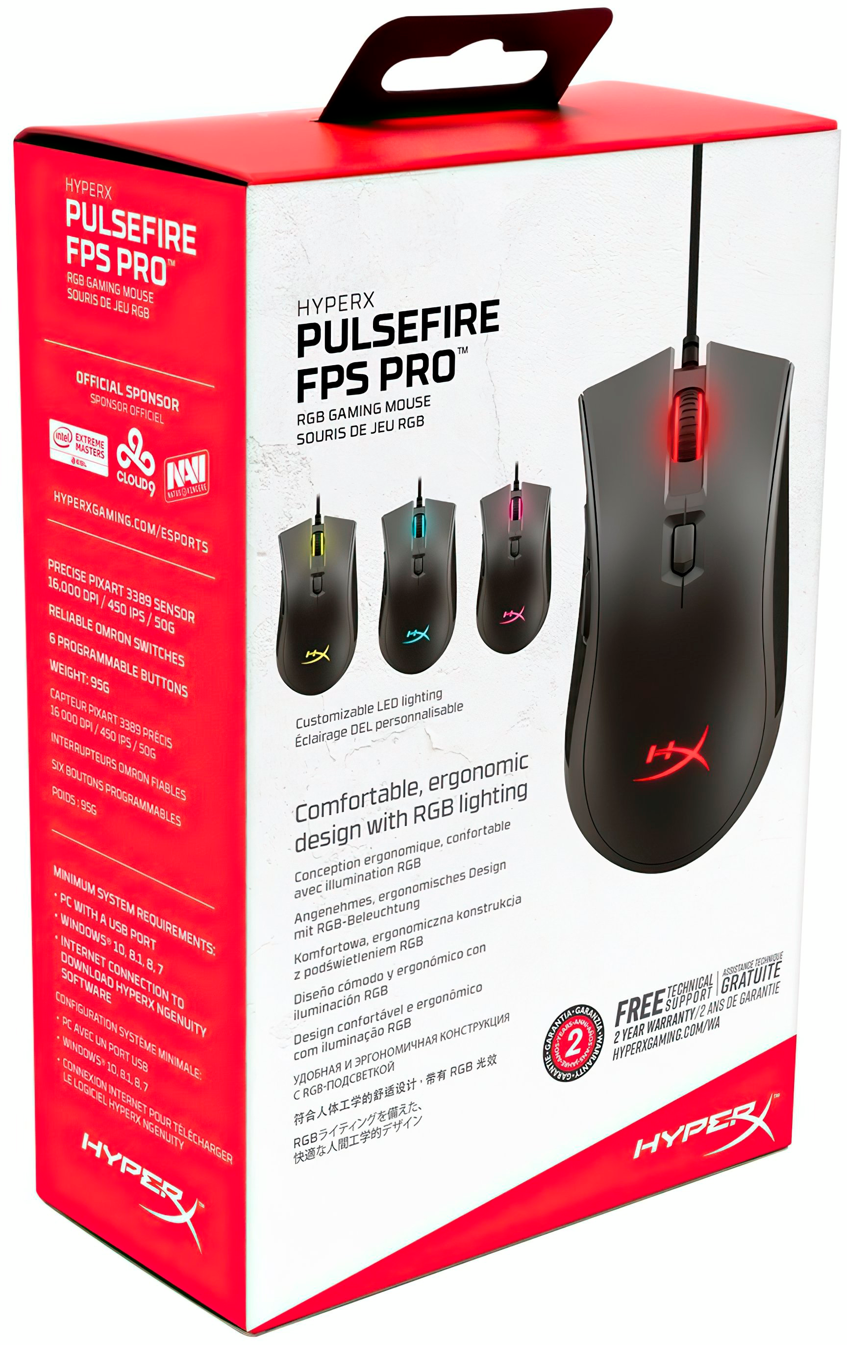 Ігрова миша HyperX Pulsefire FPS Pro RGB USB, Black (4P4F7AA)фото11