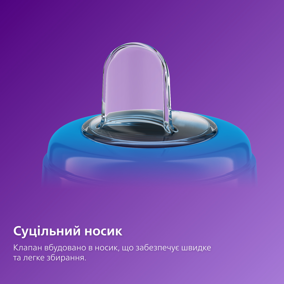 Чашка-непроливайка Avent з м'яким носиком блакитна 200 мл 6 + 1 шт. (SCF551 / 05)фото