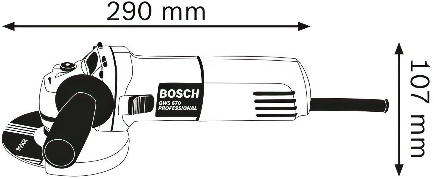 Угловая шлифмашина Bosch GWS 670 фото 2