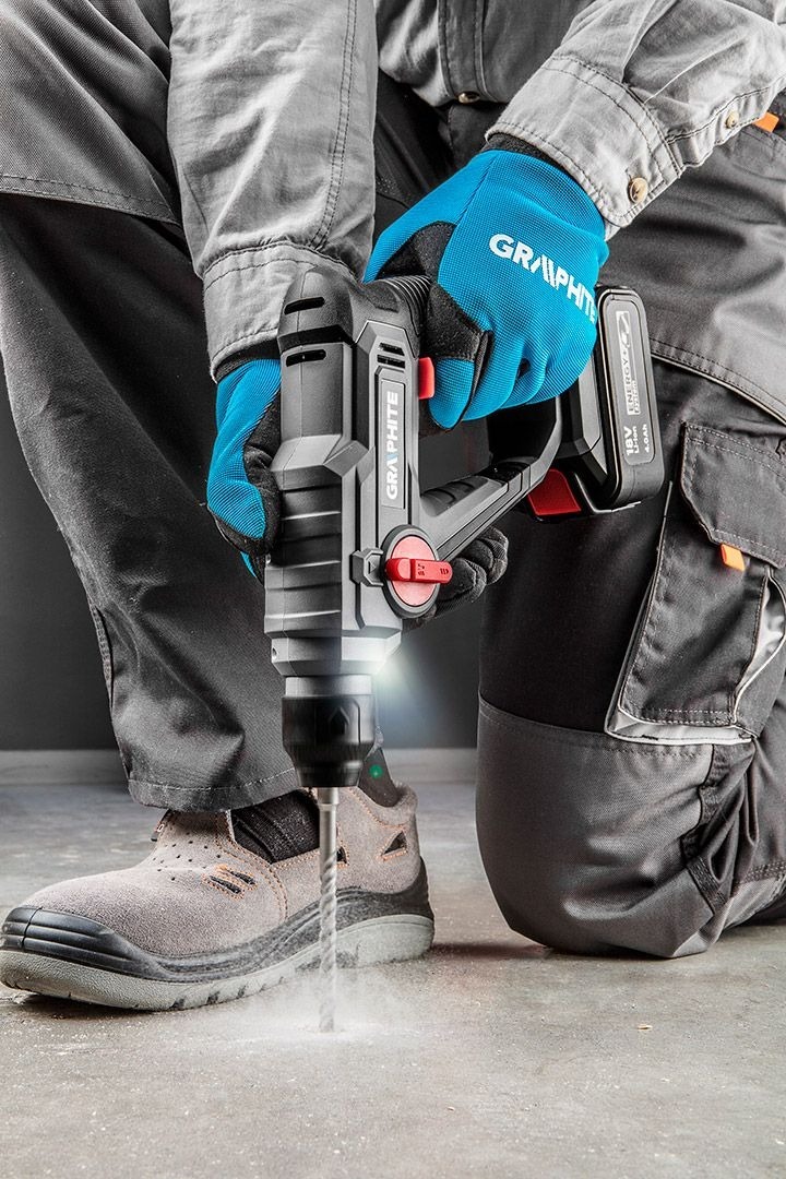 Перфоратор аккумуляторный Graphite SDS-Plus Energy+ 18В без АКБ и ЗУ (58G009) фото 8