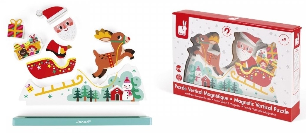Пазл вертикальный Janod Сани Санта Клауса (J08025) фото 