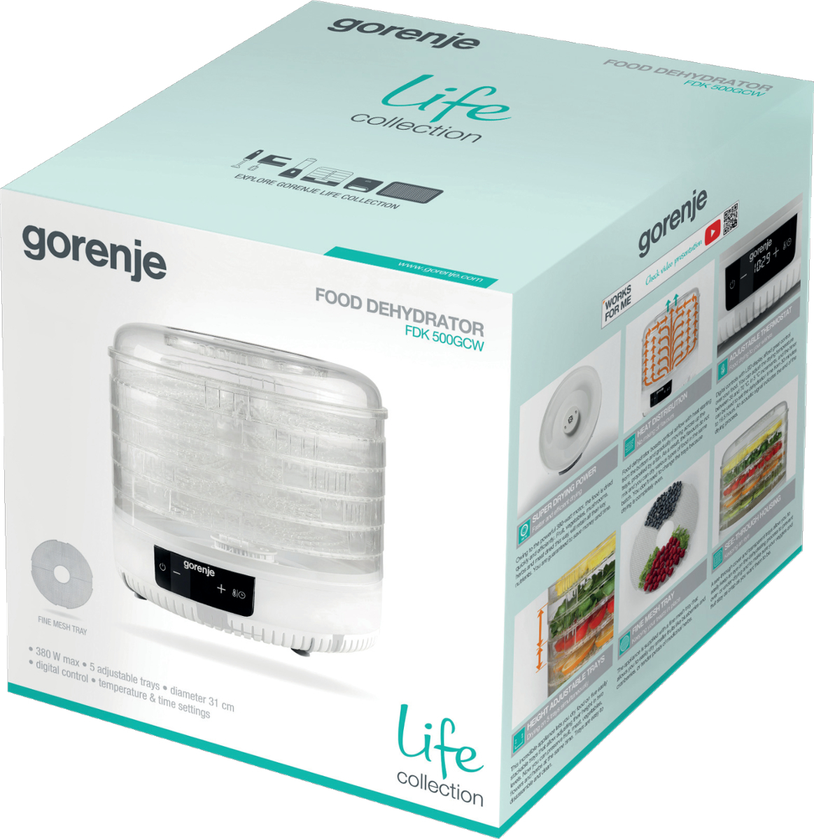 Сушка для овощей и фруктов Gorenje FDK500GCW фото 4