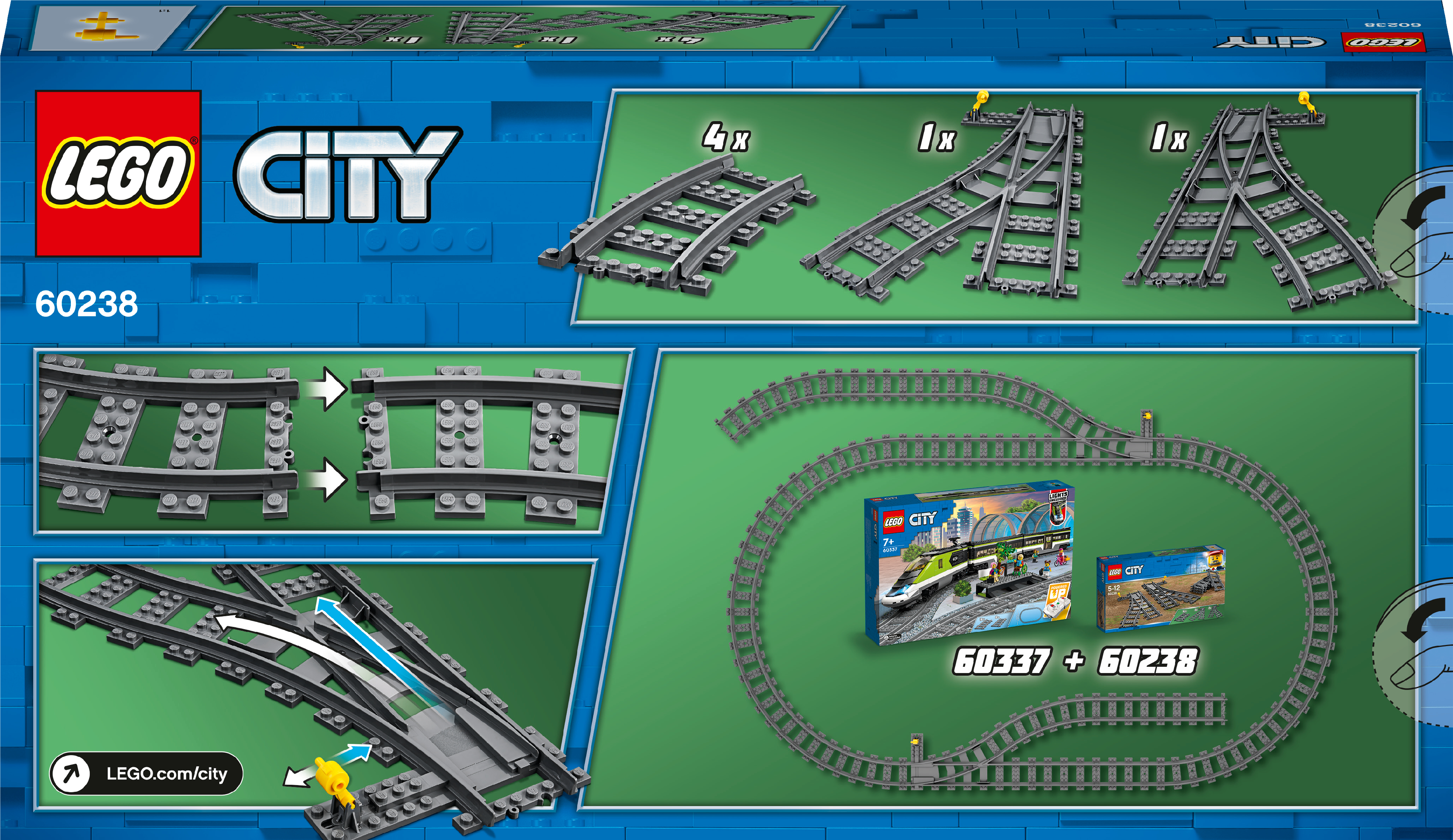LEGO 60238 City Trains Железнодорожные стрелки фото 5