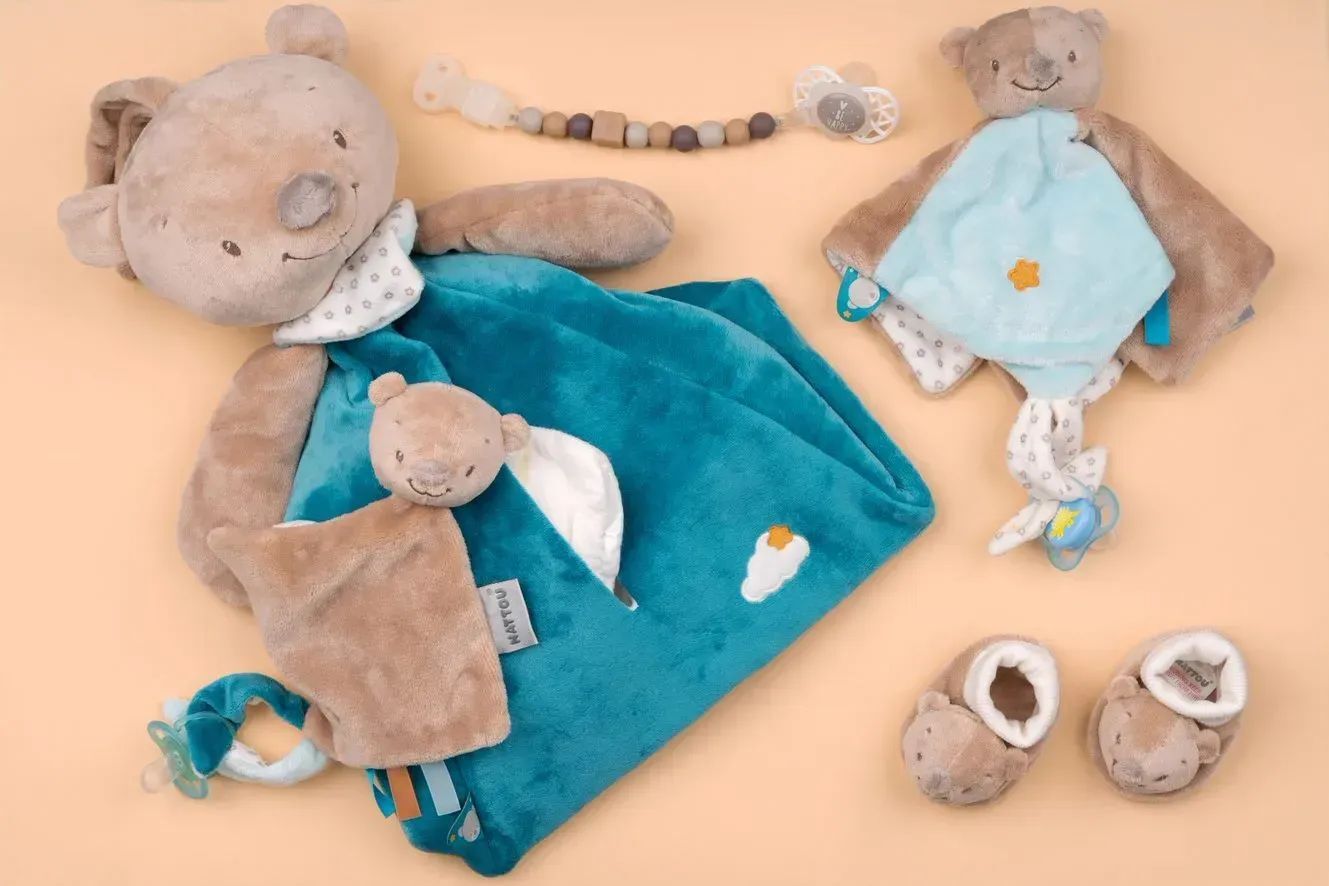 М'яка іграшка Nattou маленька Doodoo ведмедик Базиль (562102)фото