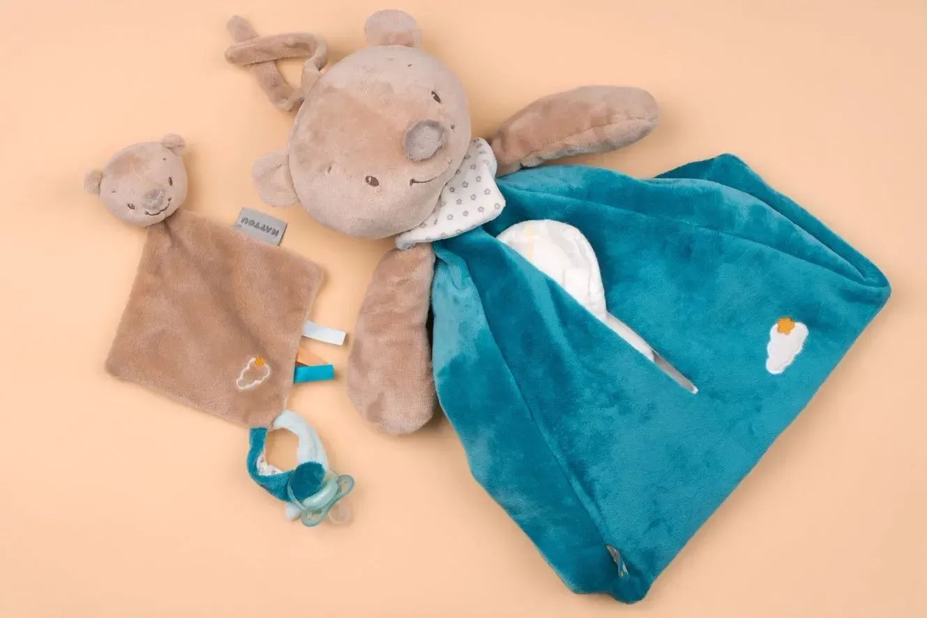 М'яка іграшка Nattou маленька Doodoo ведмедик Базиль (562102)фото