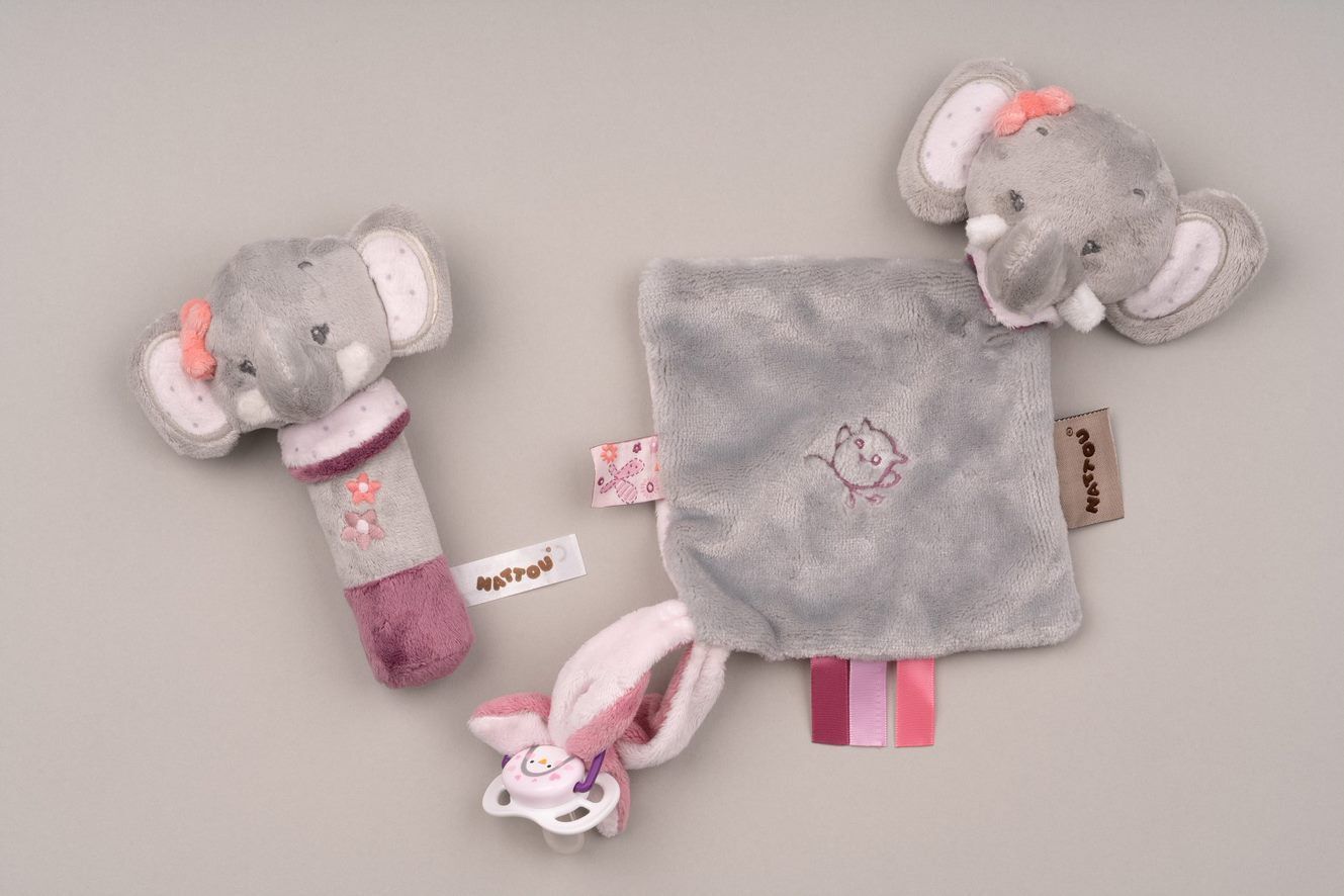 М'яка іграшка Nattou маленька Doodoo слоник Адель (424141)фото6
