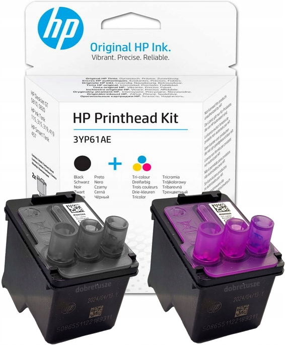 Комплект печатающих головок HP Ink Tank 115/315/319/410/415/419 Black+Tri-Color (3YP61AE) фото 2