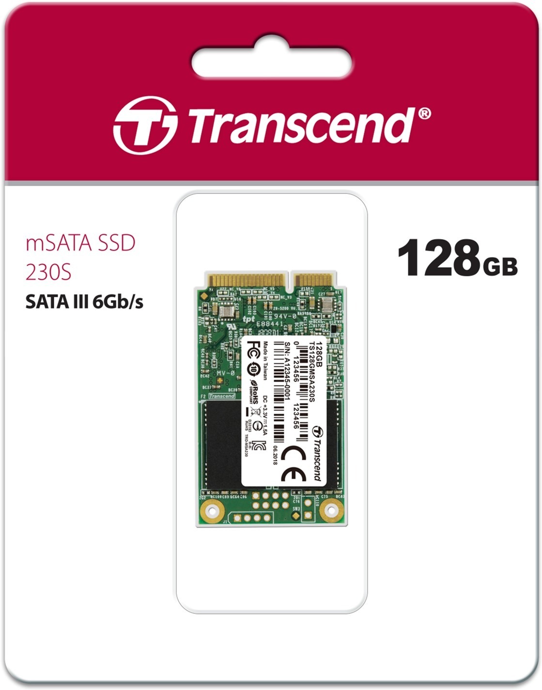SSD накопичувач TRANSCEND 230S 128GB mSATA 3D TLC (TS128GMSA230S)фото2