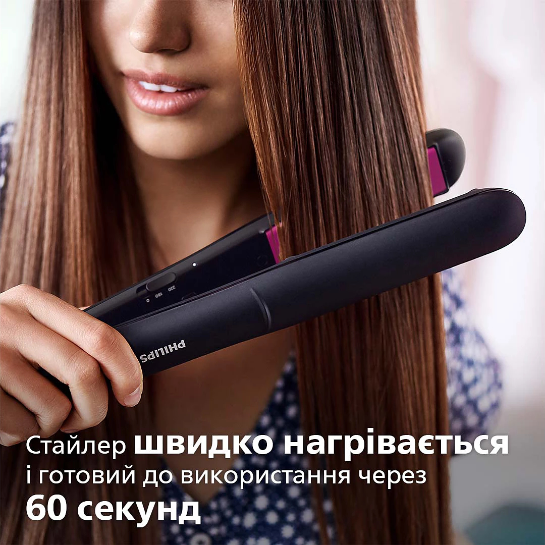 Вирівнювач волосся Philips StraightCare Essential BHS375/00фото