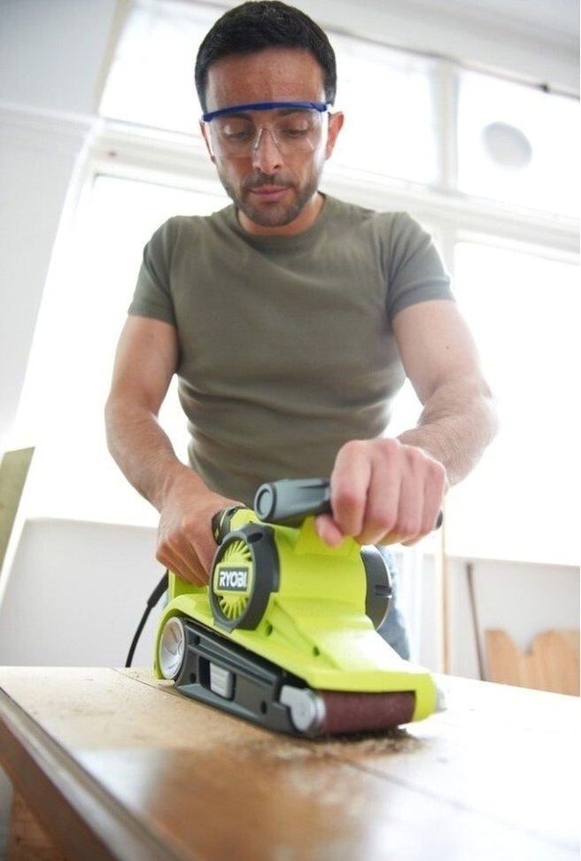 Шлифмашина ленточная Ryobi EBS800 (800Вт) фото 