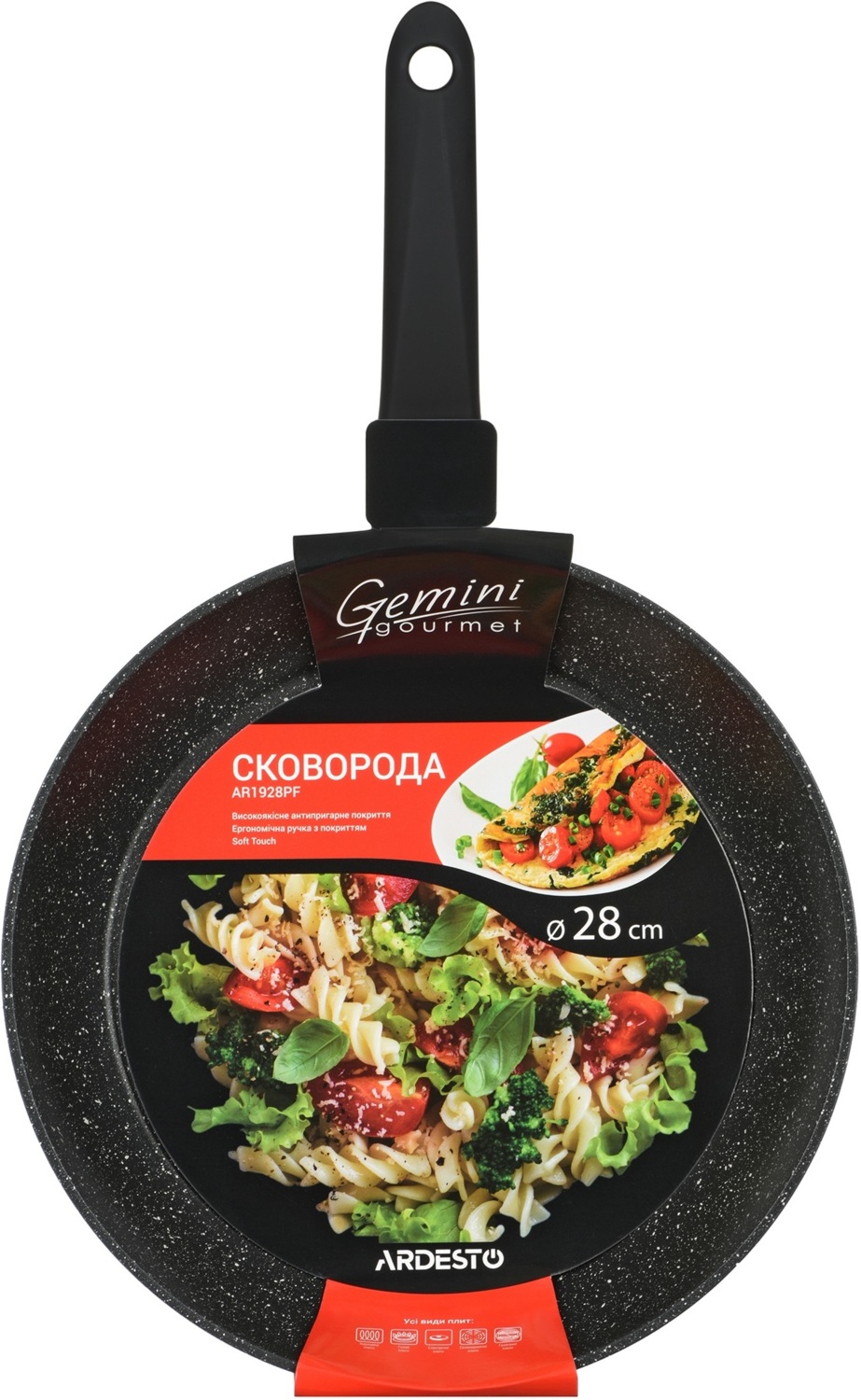 Сковорода ARDESTO Gemini Gourmet алюміній, 28 сантиметрів (AR1928PF)фото