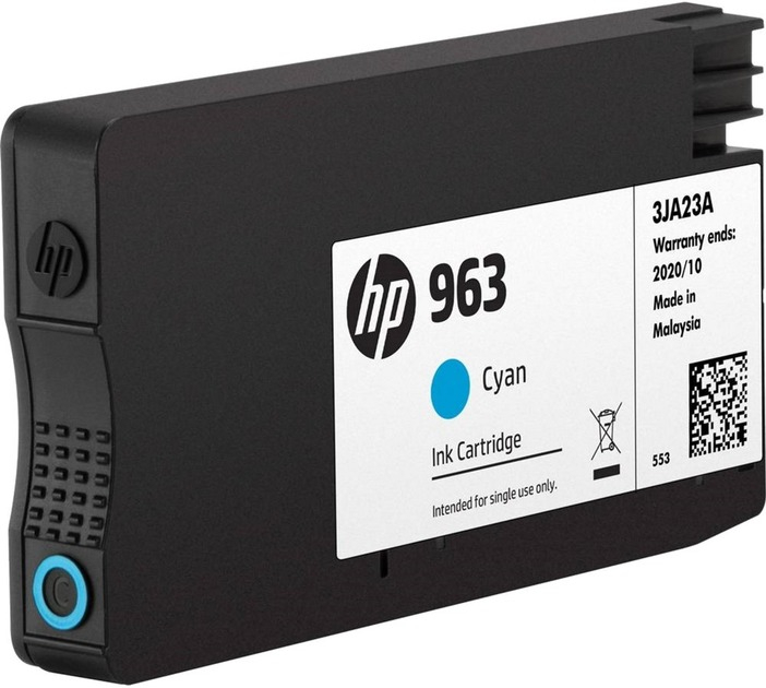 Картридж струйный HP 963 Cyan Original Ink Cartridge (3JA23AE) фото 2
